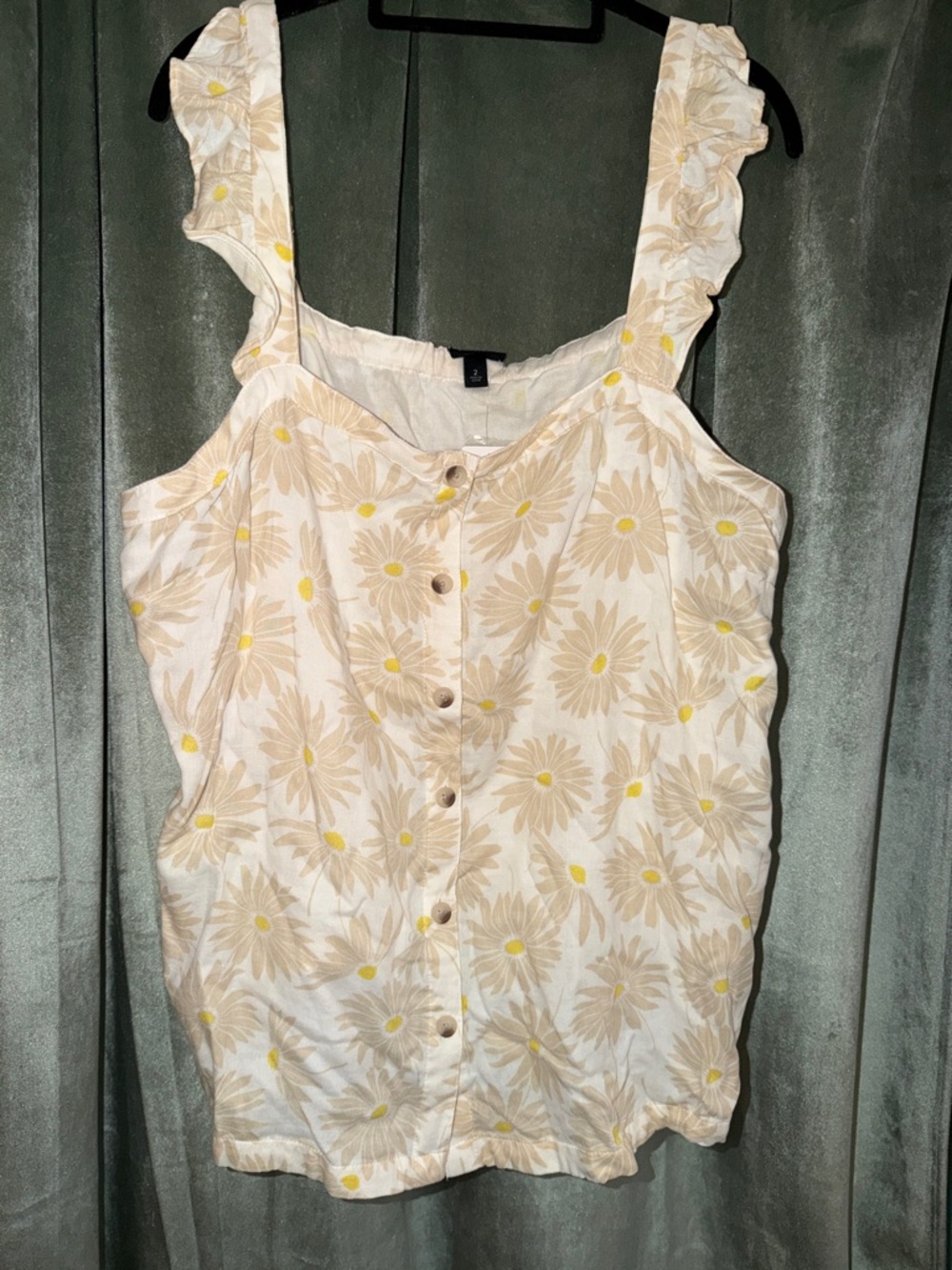 Torrid Floral Ruffle Strap Button-Front Women’s Top